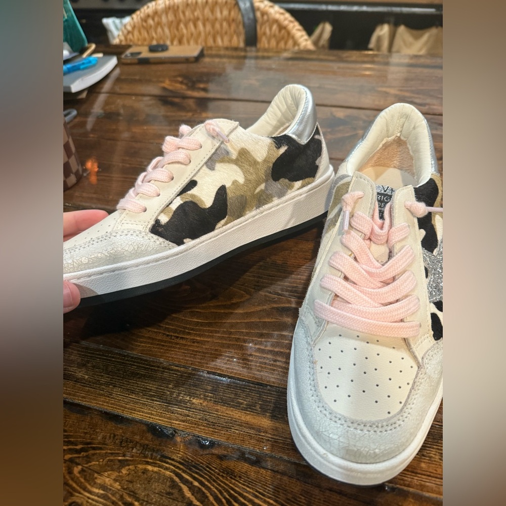 Vintage Havana Leather Laura Camo Glitter Sneakers - Picture 3 of 9